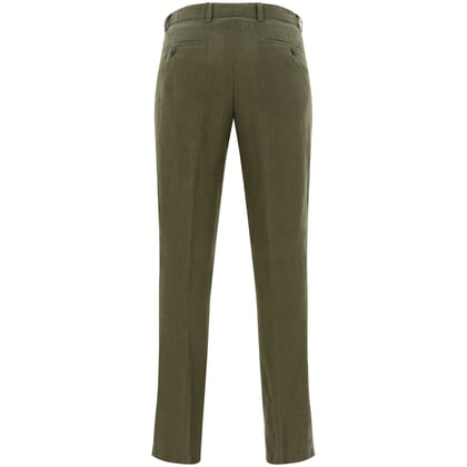 Koop Henk ter Horst linnen broek modern fit Olijf voor slechts  € 99,95 bij Henk ter Horst herenmode