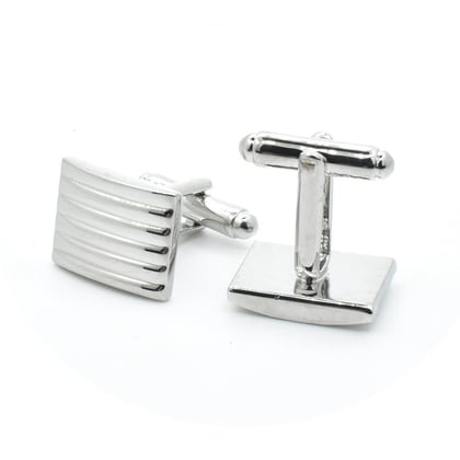 Koop Henk ter Horst  dasklem en manchetknopen met horizontale streepjes Zilver voor slechts  € 49,95 bij Henk ter Horst herenmode