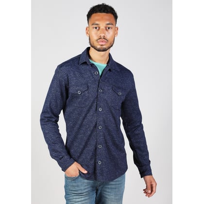 Koop Gabbiano Overhemd lange mouw gemeleerd Donkerblauw voor slechts  € 69,95 bij Henk ter Horst herenmode