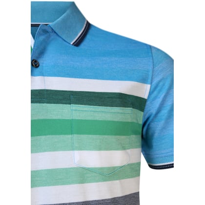 Koop Meantime Polo shirt gestreept Big man Lichtblauw voor slechts  € 49,95 bij Henk ter Horst herenmode