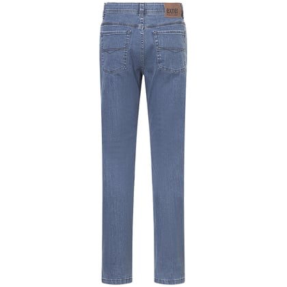 Exner heren stretch jeans met elastische band Lichtblauw