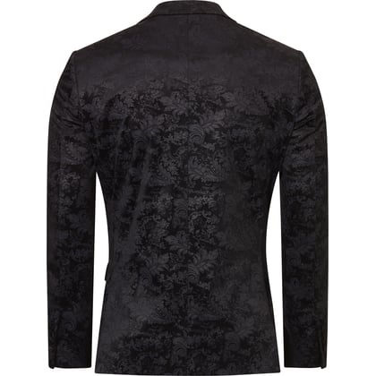 Henk ter Horst Velours Velvet Fluweel colbert Paisleyprint Zwart