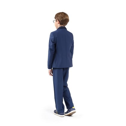 Koop Kindersmoking blauw met sjaalkraag #KSM-2 voor slechts  € 99,95 bij Henk ter Horst herenmode