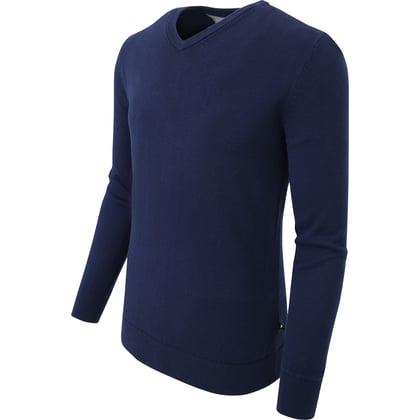 Henk ter Horst heren V-hals trui 100% katoen Navy