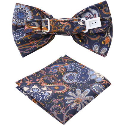 Henk ter Horst 100% katoenen vlinderstrik met paisley bloemen print Bruin