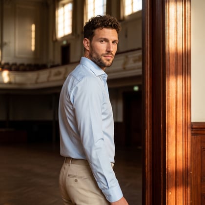 Koop Shirt stretch M.Blue Flexx Flexx Lichtblauw voor slechts  € 89,95 bij Henk ter Horst herenmode