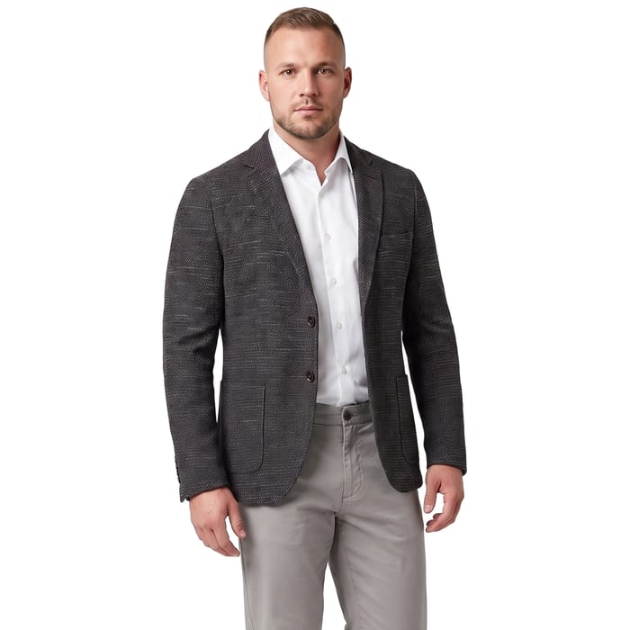 Koop Weis modern fit ongevoerd colbert met wafelstructuur Antraciet voor slechts  € 167,96 bij Henk ter Horst herenmode