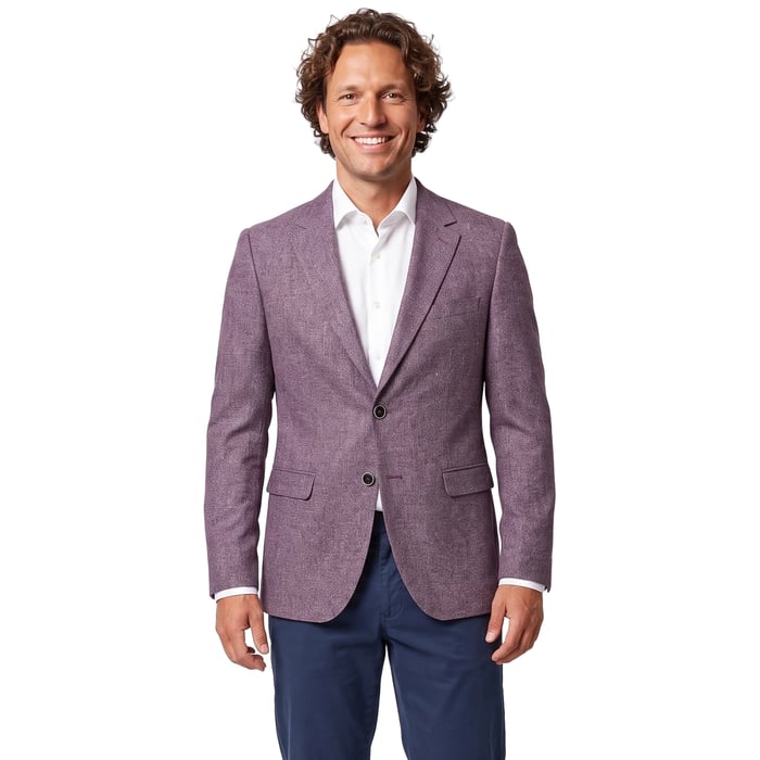 Koop Henk ter Horst Weiss colbert gemêleerd bordeaux - comfort fit voor slechts  € 191,96 bij Henk ter Horst herenmode