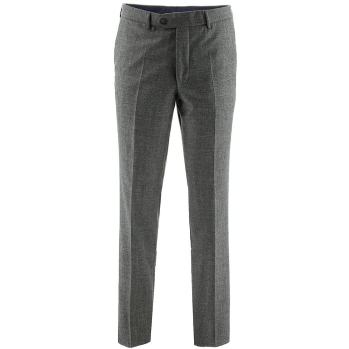 Koop Hippe wollen slim fit broek lichtgrijs gemêleerd voor slechts  € 89,95 bij Henk ter Horst herenmode