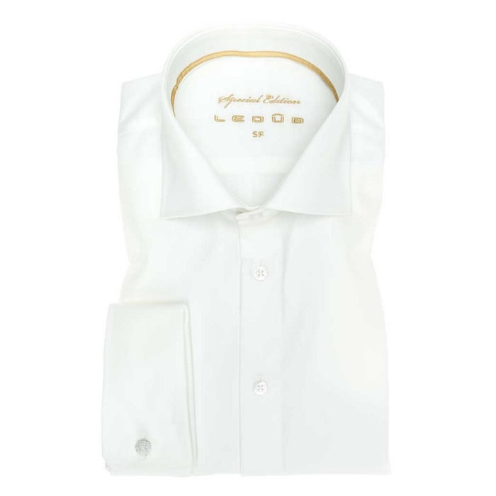 Koop Ledub hemd slim fit manchet antiekwit voor slechts  € 99,95 bij Henk ter Horst herenmode