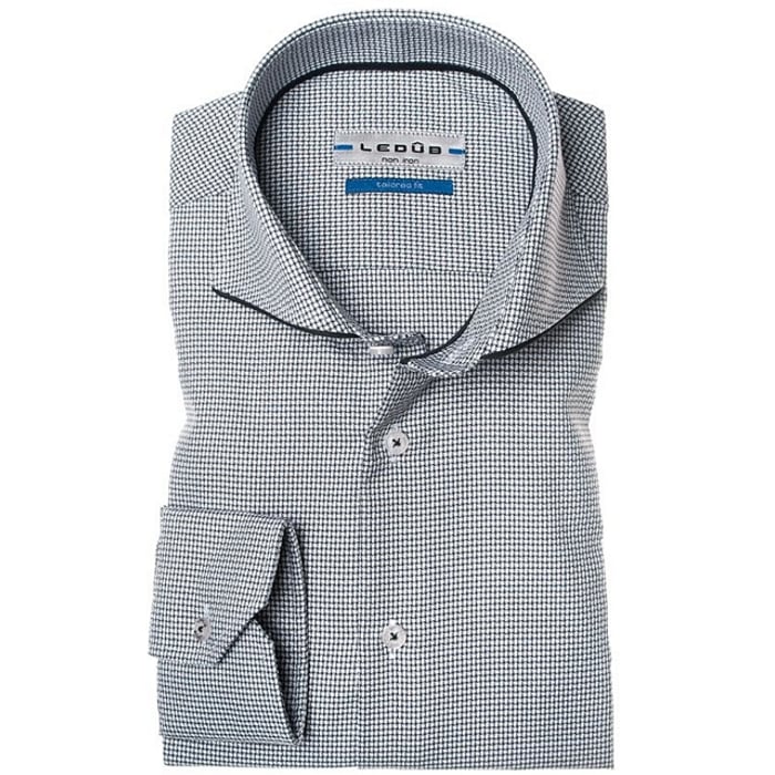 Koop Ledub dresshemd tailored fit 0135560, grijs voor slechts  € 24,95 bij Henk ter Horst herenmode