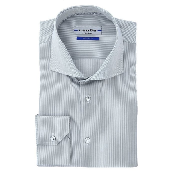 Koop Ledub hemd tailored fit, grijs gestreept voor slechts  € 31,98 bij Henk ter Horst herenmode