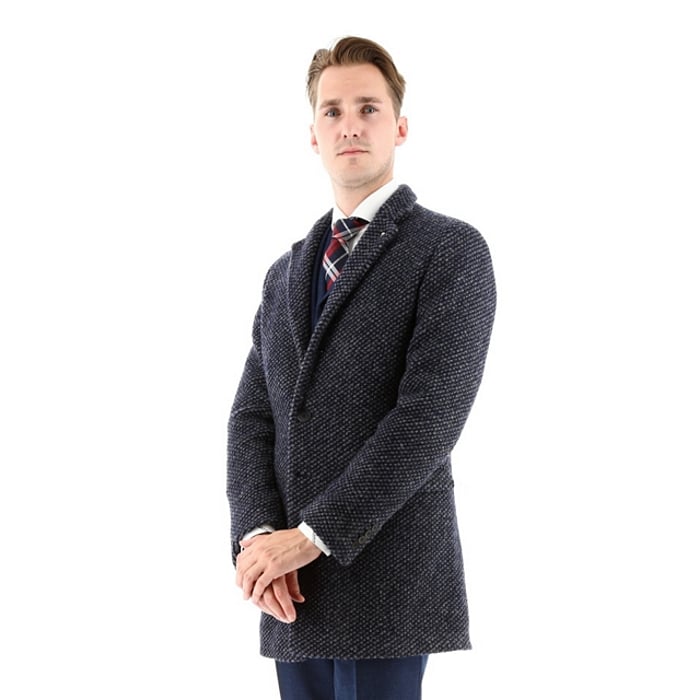 Koop Benvenuto wintermantel Grziano, blauw/grijs voor slechts  € 99,95 bij Henk ter Horst herenmode