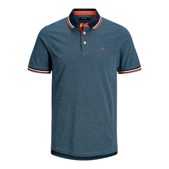 Koop Jack & Jones denim blauw polo voor slechts  € 15,00 bij Henk ter Horst herenmode