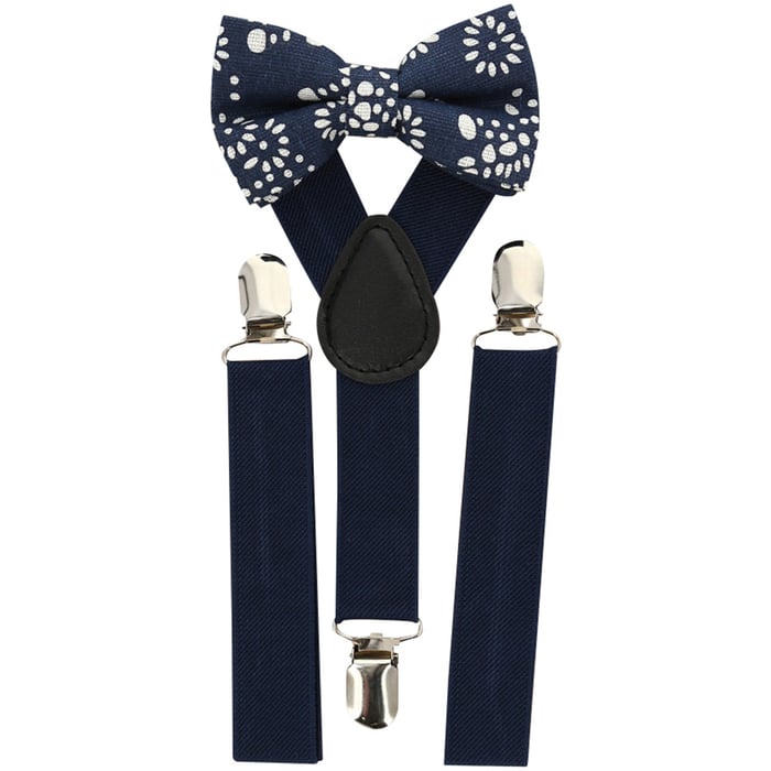 Koop Kinderbretelset met navy-witte strik voor slechts  € 19,95 bij Henk ter Horst herenmode