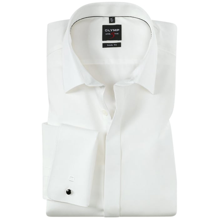 Koop OLYMP Level Five Soirée trouwshirt Lichtbeige voor slechts  € 109,95 bij Henk ter Horst herenmode