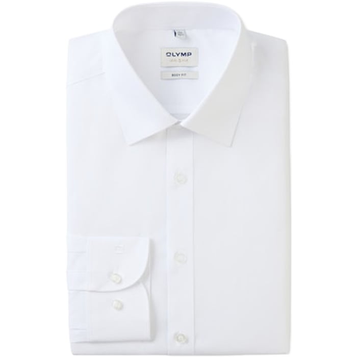 Koop Olymp Level Five body fit lange mouw overhemd Wit voor slechts  € 69,95 bij Henk ter Horst herenmode