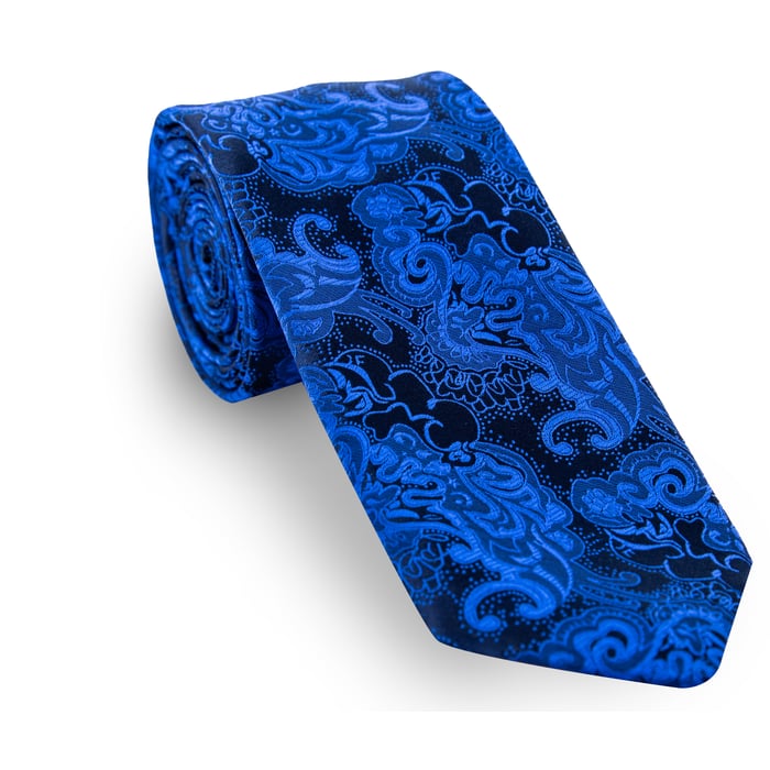 Koop Luxe Henk ter Horst trouwdas met pochette jacquard geweven microsatijn dessin 55 Blauw voor slechts  € 89,95 bij Henk ter Horst herenmode