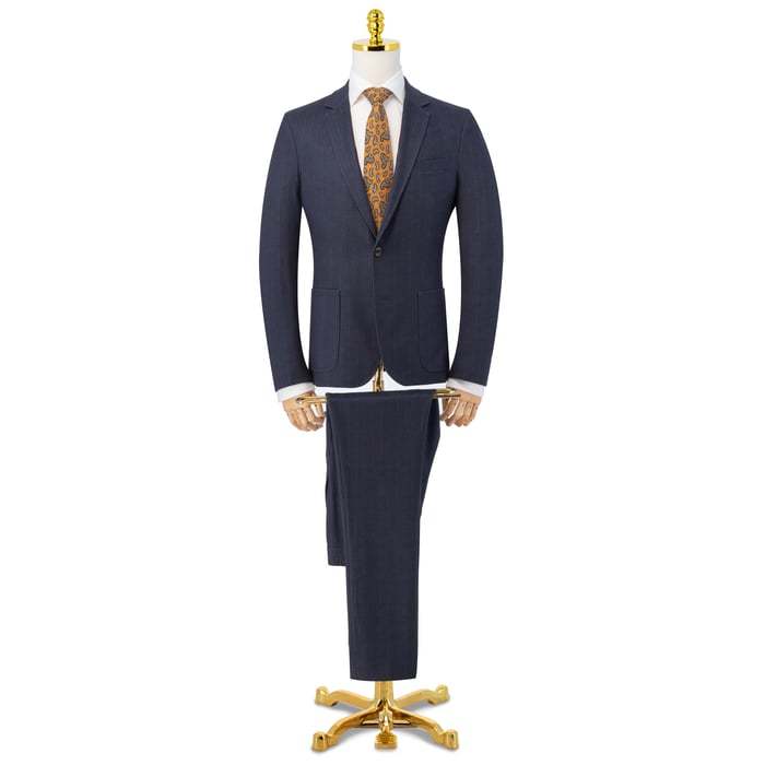 Koop Henk ter Horst 2-delig superstretch slim fit streepkostuum Blauw voor slechts  € 195,97 bij Henk ter Horst herenmode