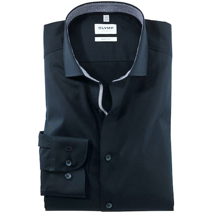 Koop Olymp Level 5 body fit overhemd lange mouw  Donkerblauw voor slechts  € 55,96 bij Henk ter Horst herenmode