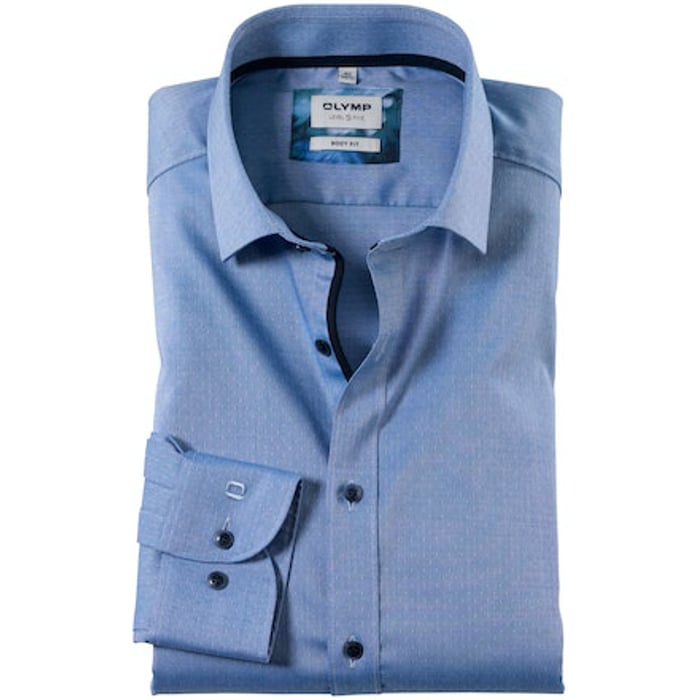 Koop Olymp Level Five body fit lange mouw overhemd Donkerblauw voor slechts  € 55,96 bij Henk ter Horst herenmode
