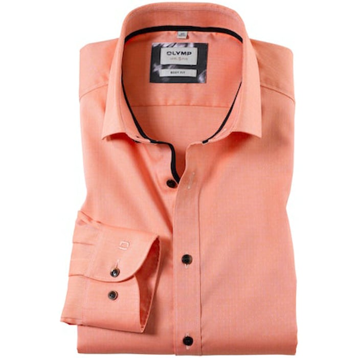 Koop Olymp Level Five body fit lange mouw overhemd Oranje voor slechts  € 69,95 bij Henk ter Horst herenmode