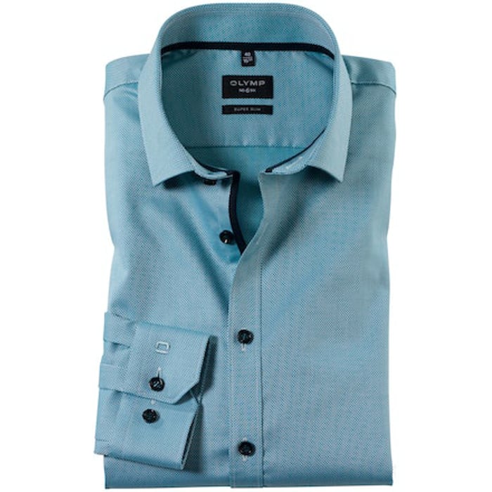 Koop Olymp No. Six super slim extra lange mouw overhemd Groen voor slechts  € 69,95 bij Henk ter Horst herenmode