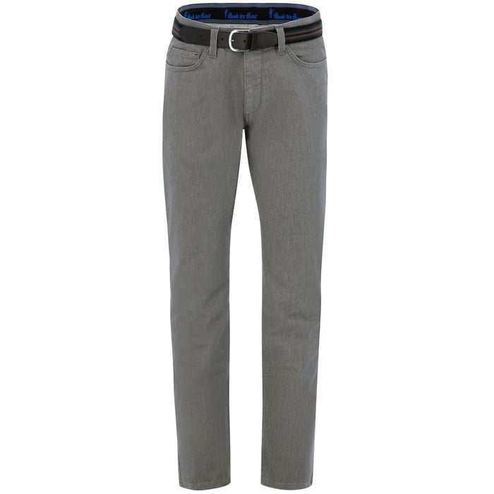 Koop Exner heren katoenen stretch zomer broek met elastische band Grijs voor slechts  € 69,95 bij Henk ter Horst herenmode