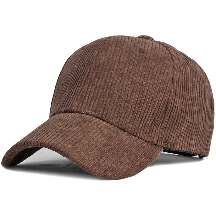 Koop Basebal cap katoenen corduroy pet verstelbaar Bruin voor slechts  € 14,95 bij Henk ter Horst herenmode