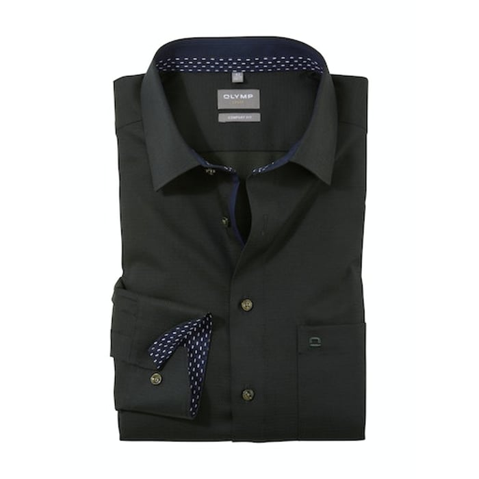 Koop Olymp Luxor comfort fit katoenen overhemd oliv voor slechts  € 89,95 bij Henk ter Horst herenmode
