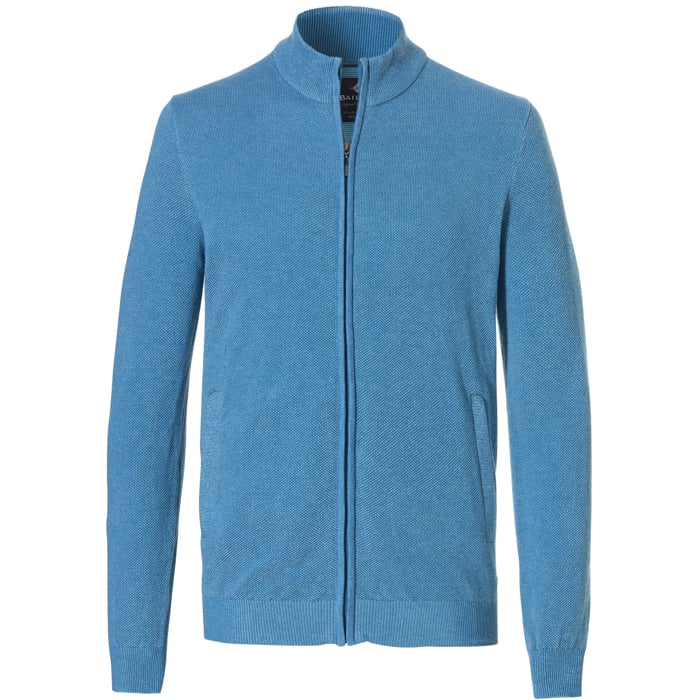 Koop Baileys vest met rits structuur Turquoise voor slechts  € 99,95 bij Henk ter Horst herenmode