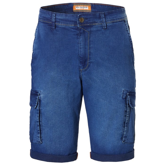 Koop Sea Barrier cargo korte spijkerbroek met omslag Denim voor slechts  € 49,95 bij Henk ter Horst herenmode