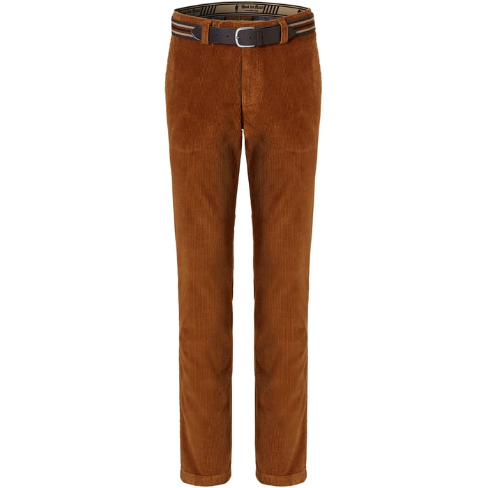 Koop Henk ter Horst katoenen stretch chinobroek corduroy Cognac voor slechts  € 89,95 bij Henk ter Horst herenmode