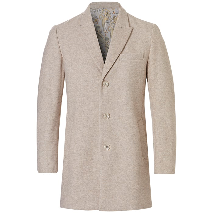 Koop Henk ter Horst korte wollen wintermantel Beige voor slechts  € 118,97 bij Henk ter Horst herenmode