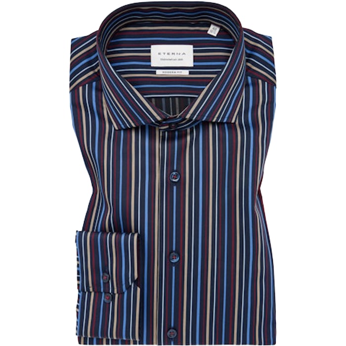 Koop Hemd 1052 X17V Eterna marine voor slechts  € 79,99 bij Henk ter Horst herenmode