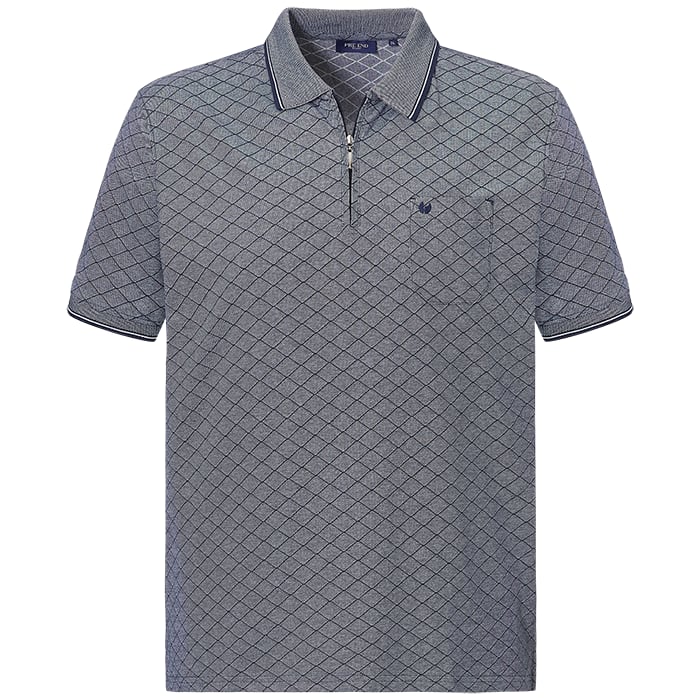 Koop Pre End Herenpolo wieber patroon big man Donkerblauw voor slechts  € 39,95 bij Henk ter Horst herenmode
