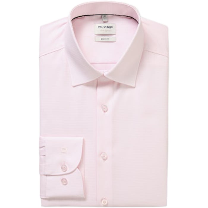 Koop Olymp Level Five body fit lange mouw overhemd Rose voor slechts  € 69,95 bij Henk ter Horst herenmode