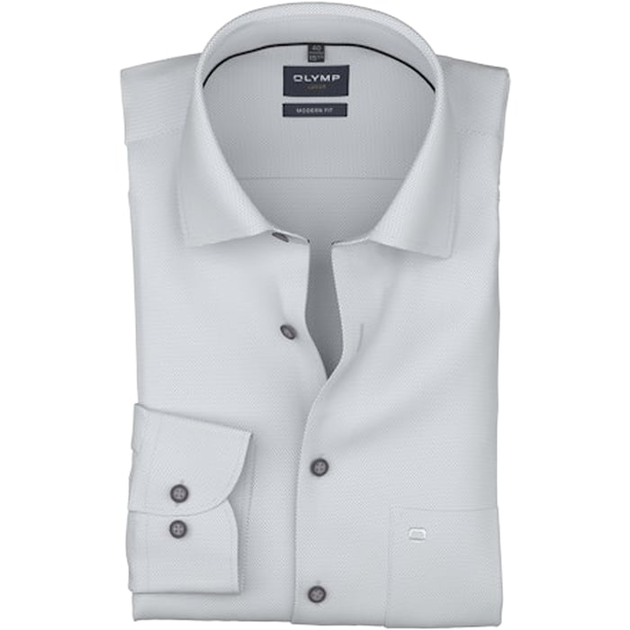 Koop Olymp Luxor comfort fit katoen overhemd lange mouw Grijs voor slechts  € 69,95 bij Henk ter Horst herenmode