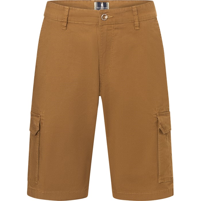 Koop Sea Barrier Bermuda korte broek cargo met print en klepzakken Camel voor slechts  € 49,95 bij Henk ter Horst herenmode