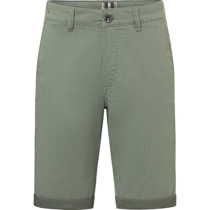 Koop Korte broek chino gewerkt met omslag Sea Barrier Olijfgroen voor slechts  € 44,95 bij Henk ter Horst herenmode