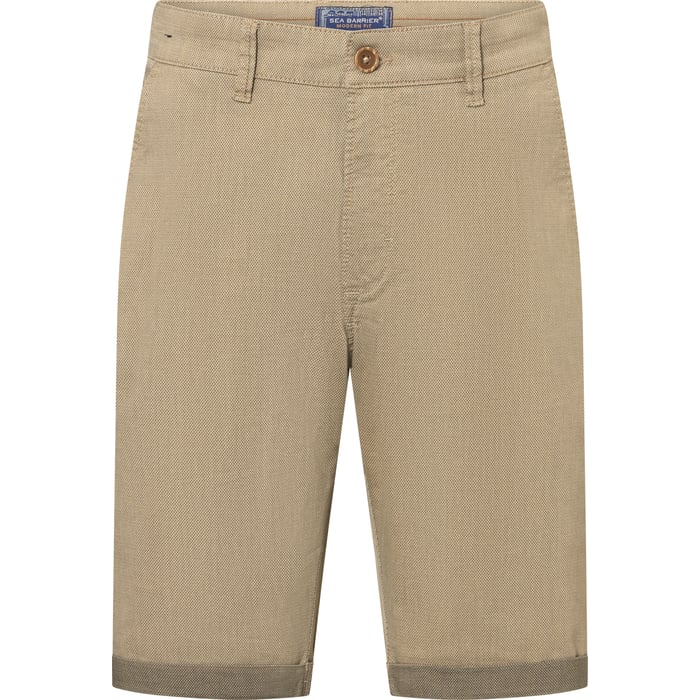Koop Korte broek chino gewerkt met omslag Sea Barrier Beige voor slechts  € 44,95 bij Henk ter Horst herenmode