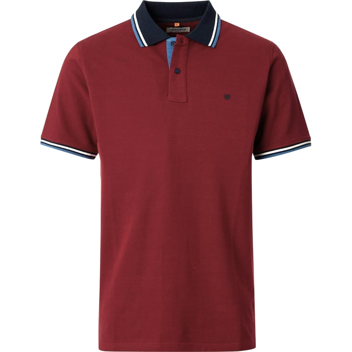 Koop Redmond big men herenpolo katoen two tone gemeleerd Donkerrood voor slechts  € 39,99 bij Henk ter Horst herenmode