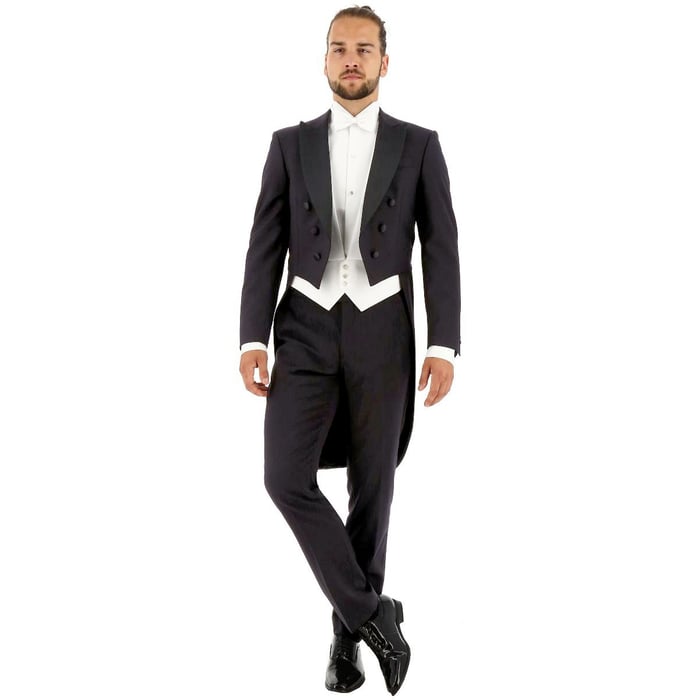 Koop Rokkostuum, 2-delig, zwart, zuiver scheerwol voor slechts  € 189,90 bij Henk ter Horst herenmode