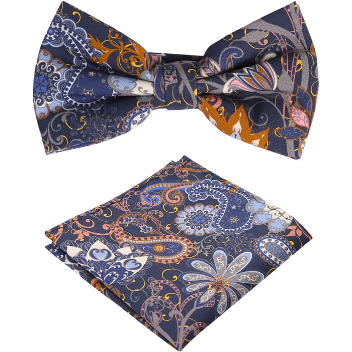 Koop Henk ter Horst 100% katoenen vlinderstrik met paisley bloemen print Bruin voor slechts  € 39,95 bij Henk ter Horst herenmode