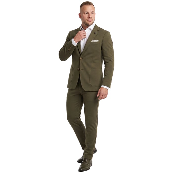 Koop Henk ter Horst slim fit mix & match herenkostuum tricot pantalon - Donkergroen voor slechts  € 309,90 bij Henk ter Horst herenmode