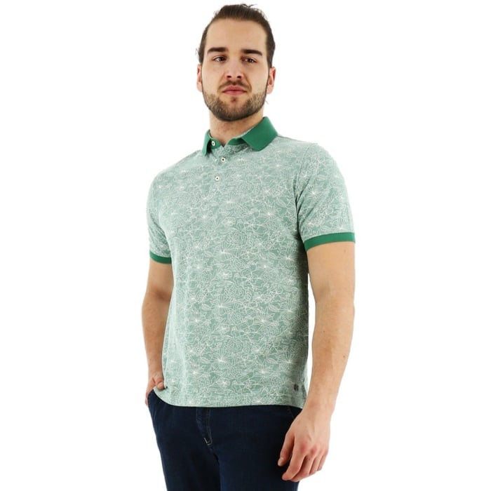 Koop Baileys Poloshirt regular fit korte mouw groen voor slechts   bij Henk ter Horst herenmode