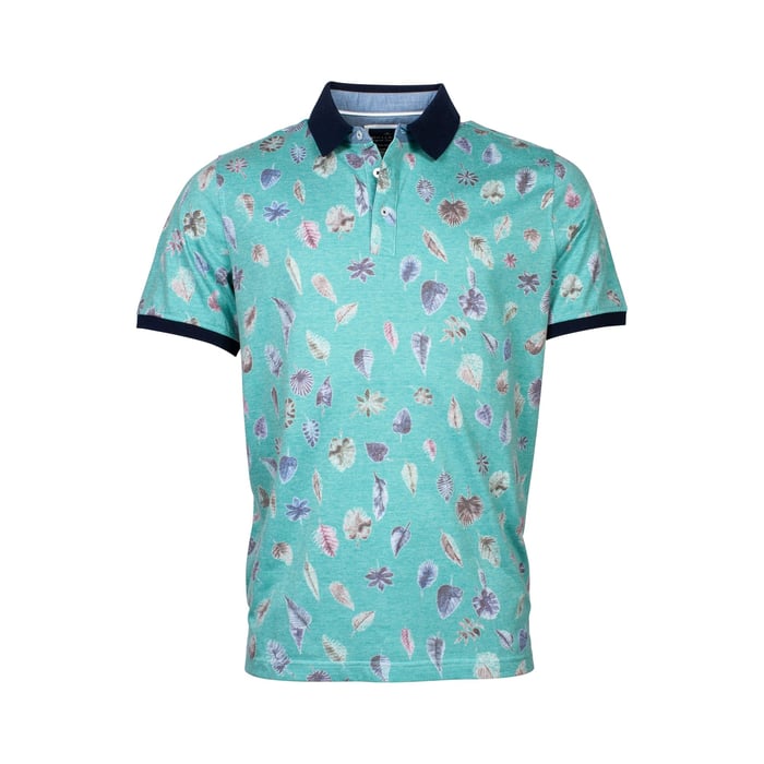 Koop Baileys poloshirt geprint aqua blauw voor slechts  € 35,97 bij Henk ter Horst herenmode