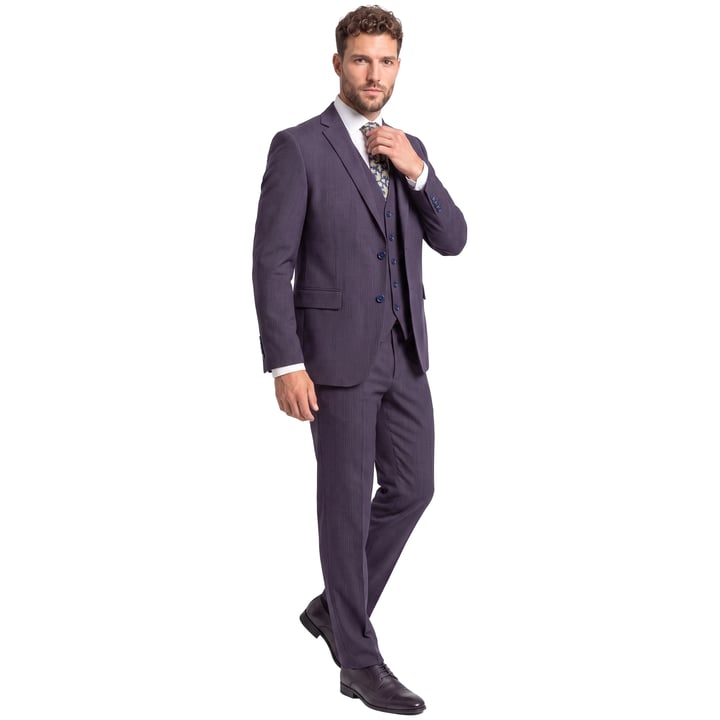 Koop Henk ter Horst 3-delig heren kostuum pinstripe Donkerblauw voor slechts  € 349,95 bij Henk ter Horst herenmode