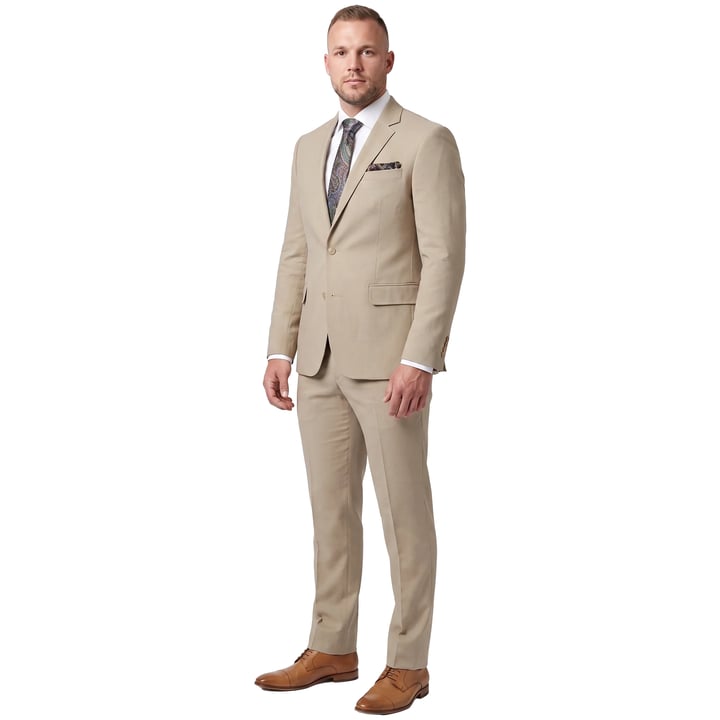 Koop Henk ter Horst 2-delig herenkostuum Beige voor slechts  € 449,95 bij Henk ter Horst herenmode