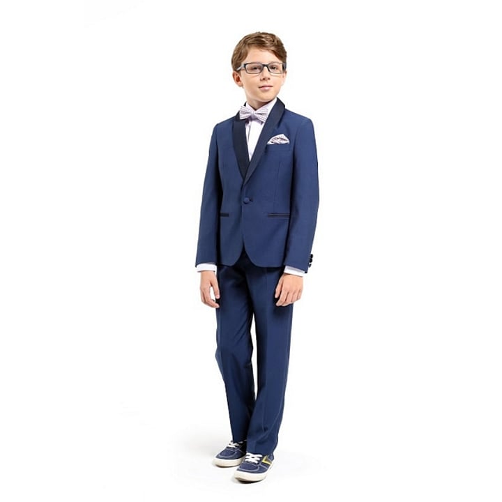 Koop Kindersmoking blauw met sjaalkraag #KSM-2 voor slechts  € 99,95 bij Henk ter Horst herenmode